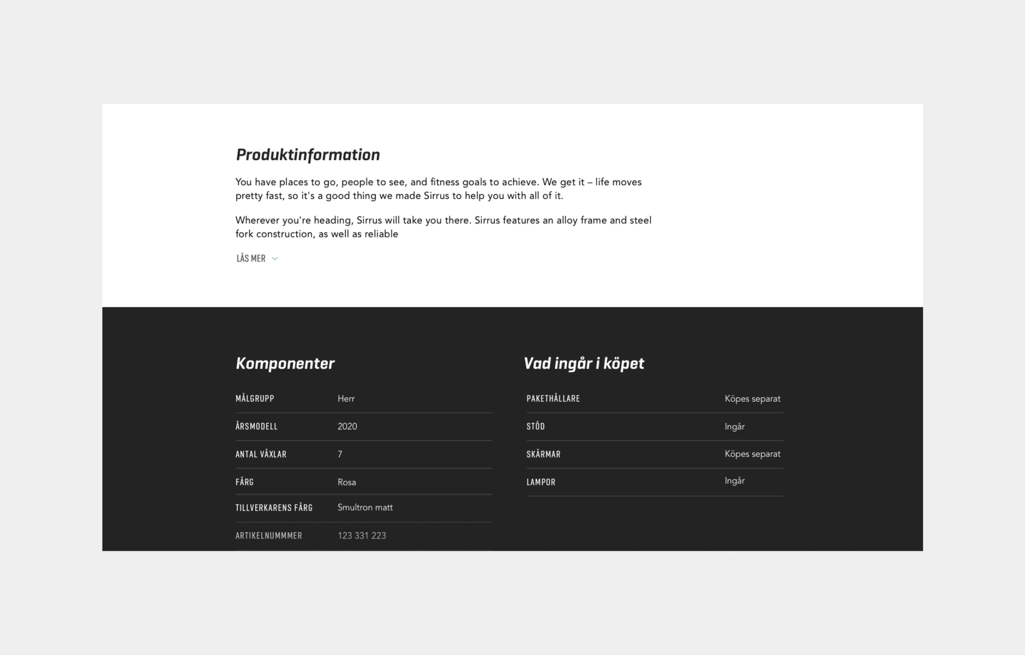 Cykelhuset product page